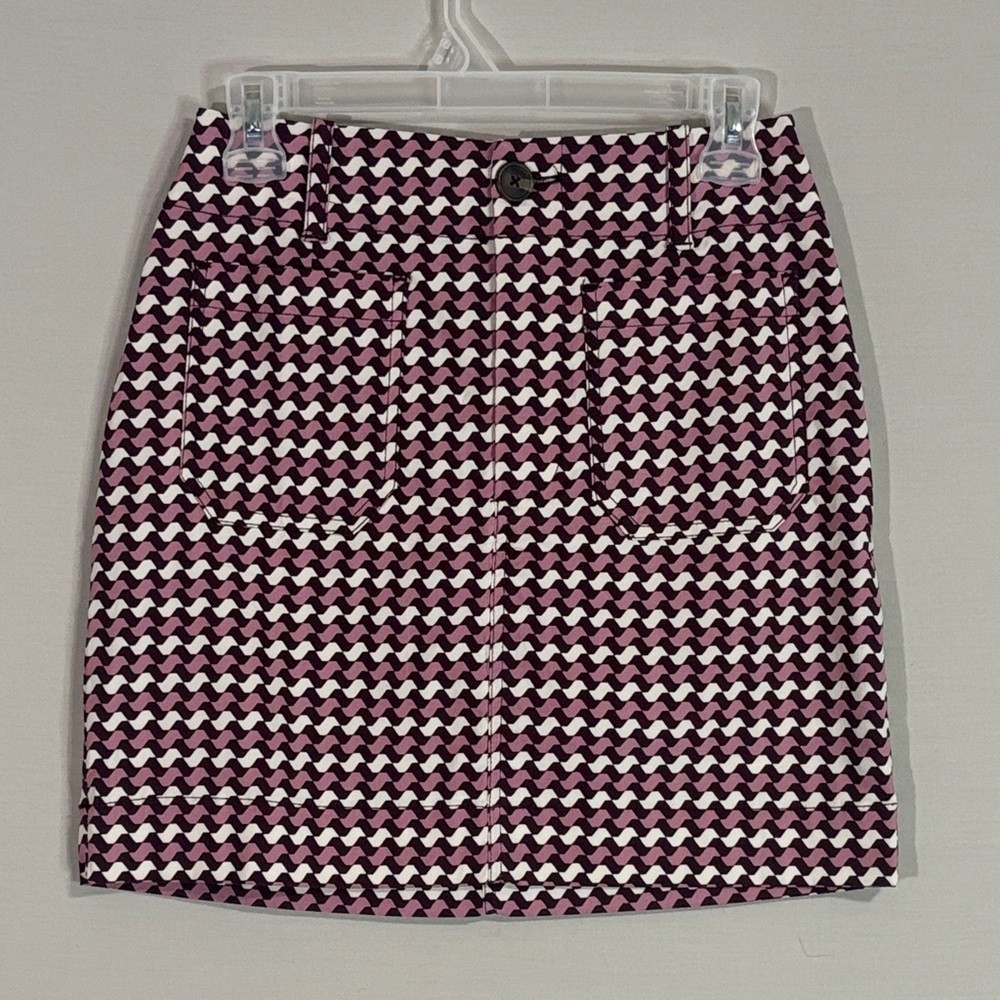 Maeve by Anthropologie Zigzag Patch Pocket Mini Skirt XS